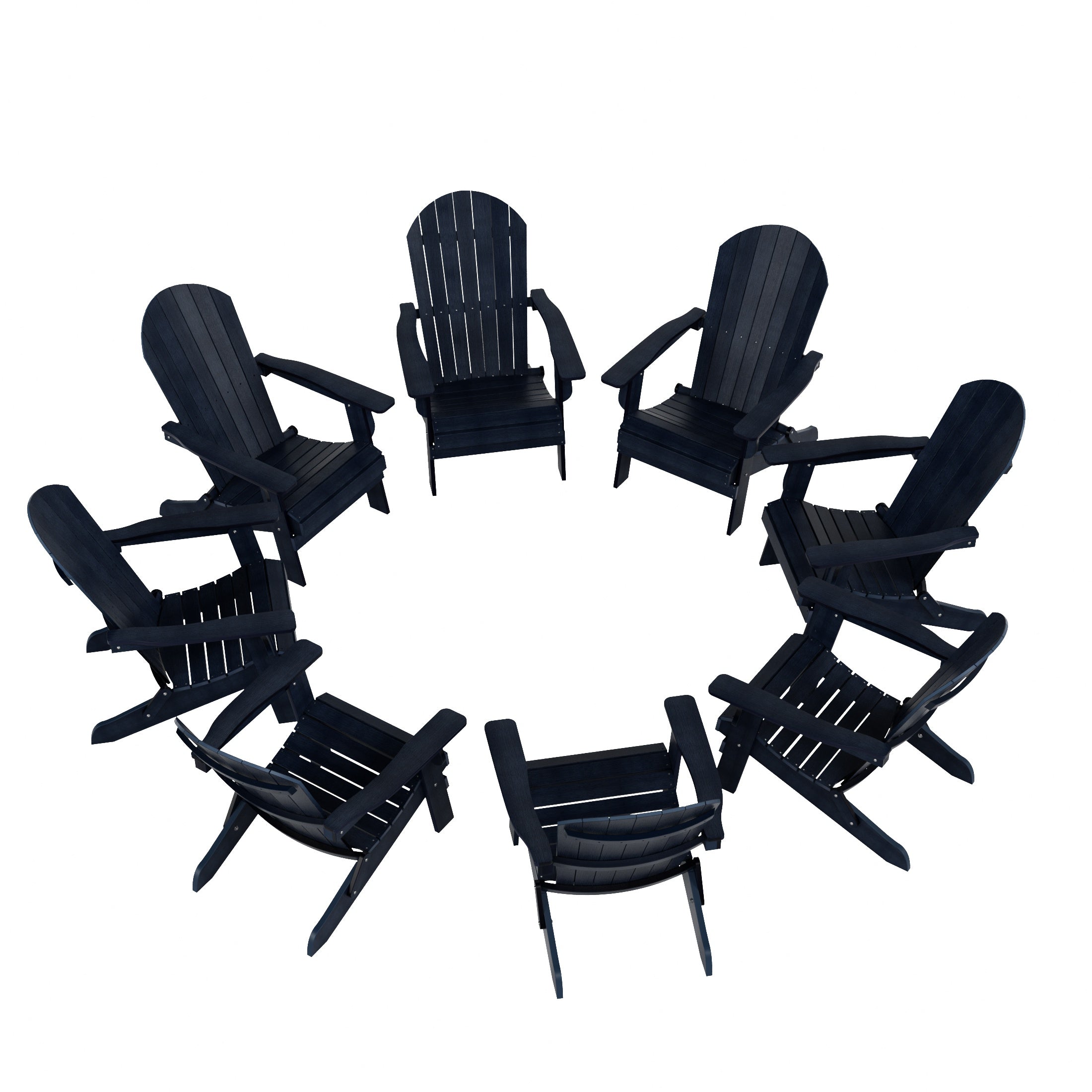Tuscany Outdoor Folding Adirondack Seashell Chair (Set of 8)