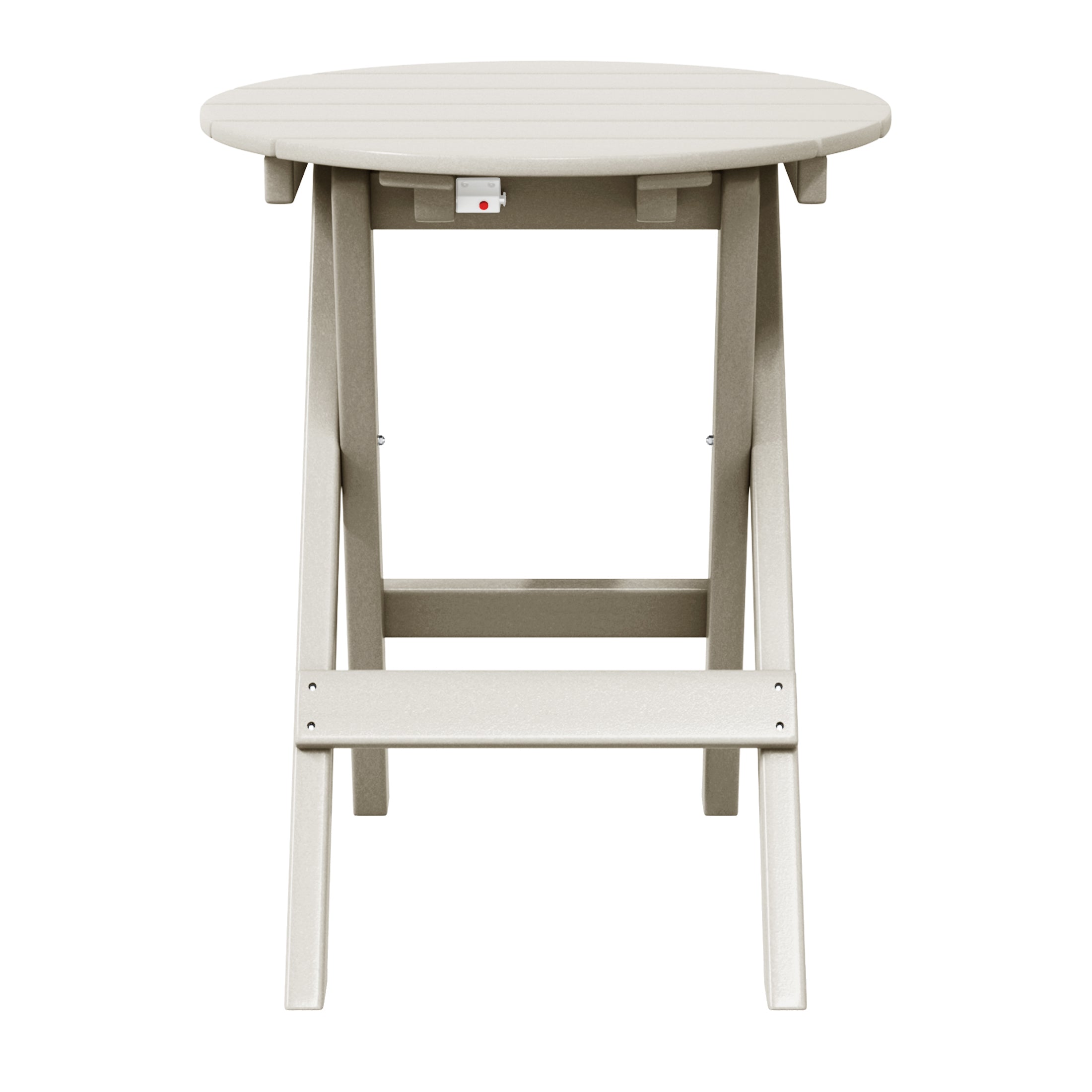 Malibu HDPE Outdoor 24.5 Inch Round Portable Folding Patio Dining Table