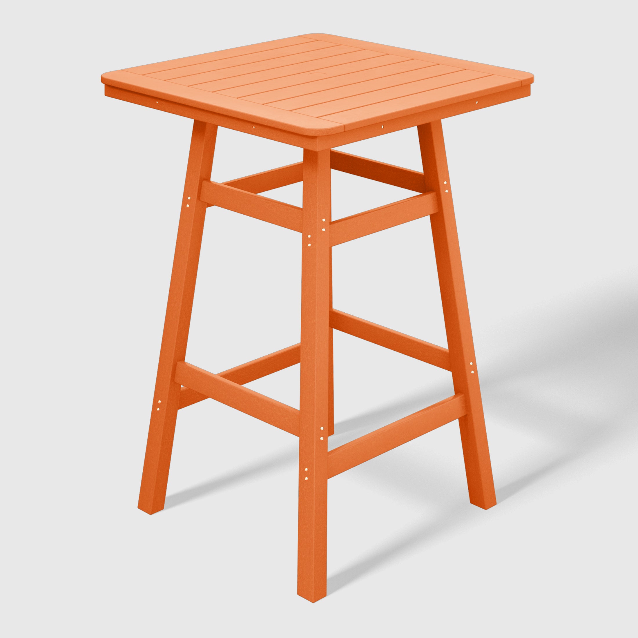Malibu 30" Square Outdoor Patio Bistro Bar Table With Umbrella Hole