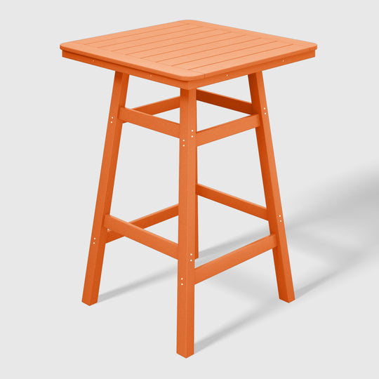 Malibu 30" Square Outdoor Patio Bistro Bar Table With Umbrella Hole