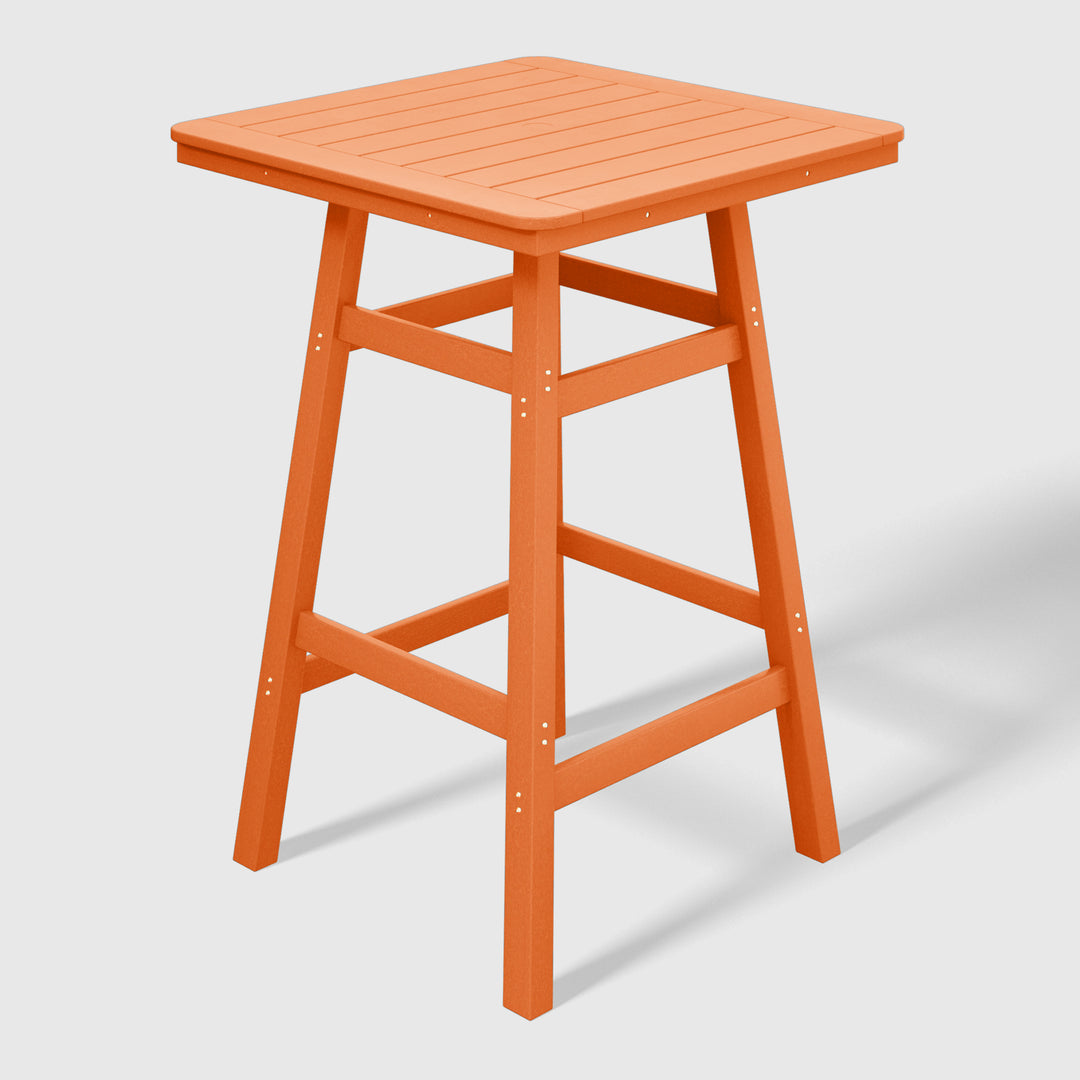 Malibu 5-Piece HDPE Outdoor Patio Dining Bar Bistro Table Set with Bar Stools