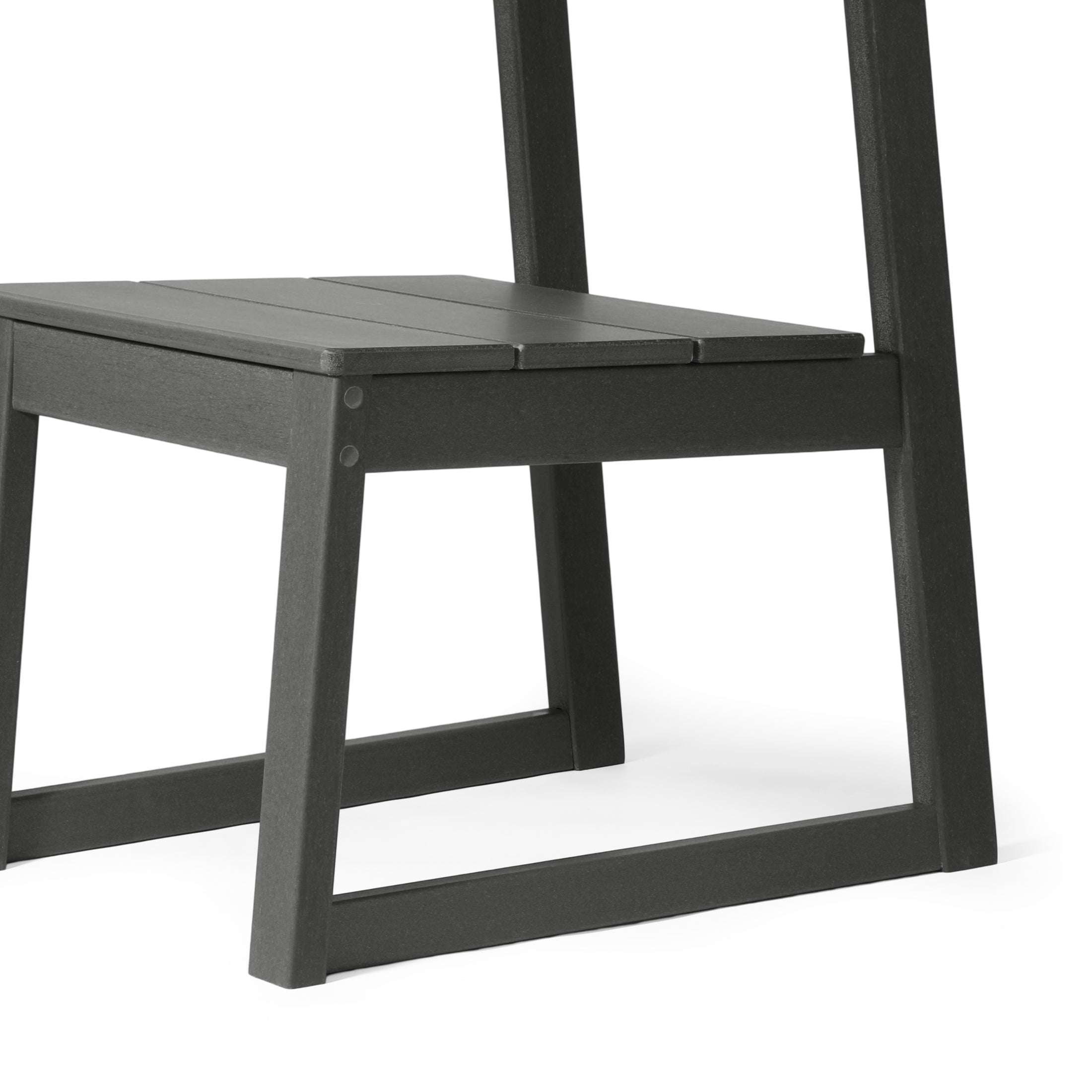 Paloma Modern HDPE Outdoor Armless Patio Dining Chairs (Set of 2)