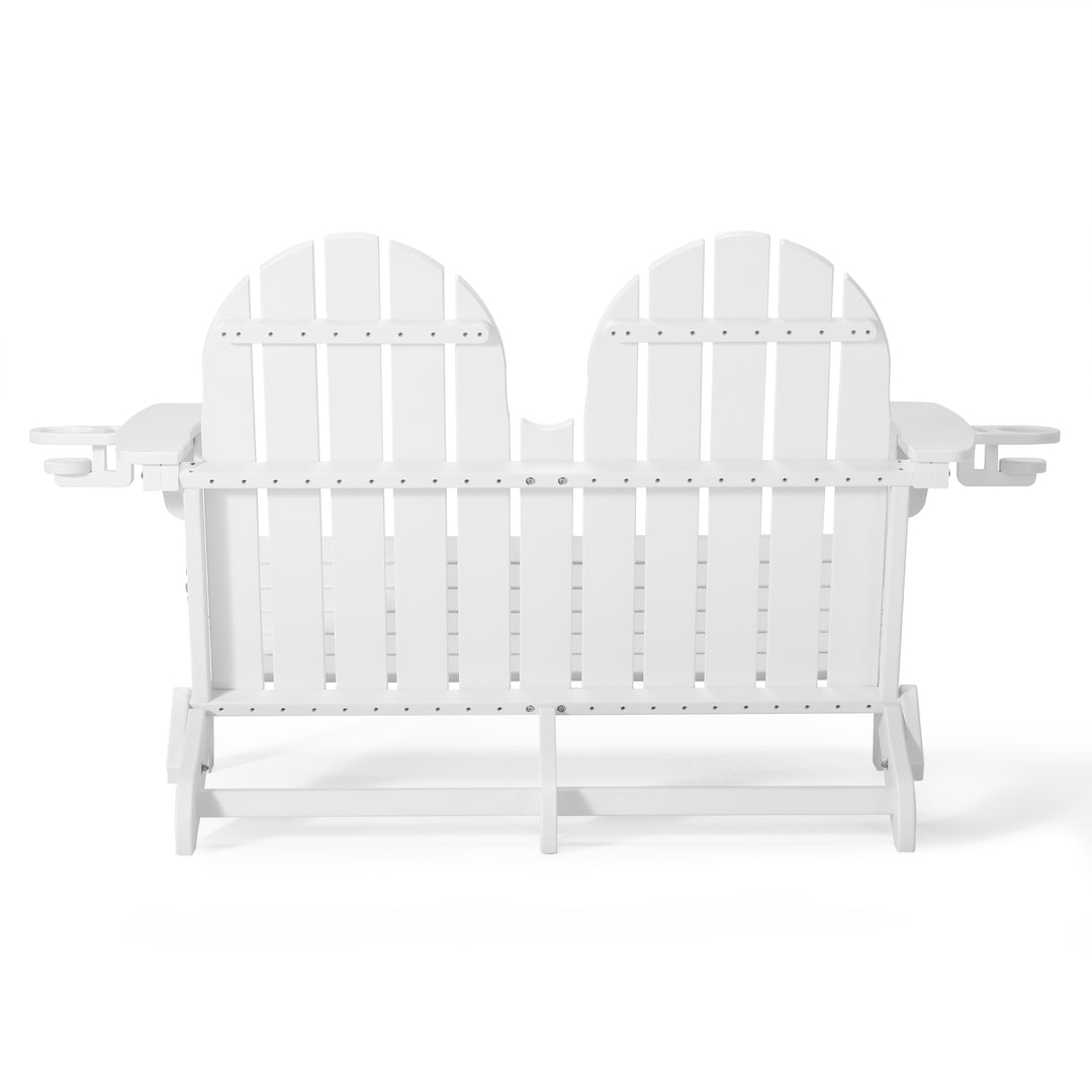 St. Augustine Outdoor Patio 49" HDPE Folding Adirondack Garden Bench