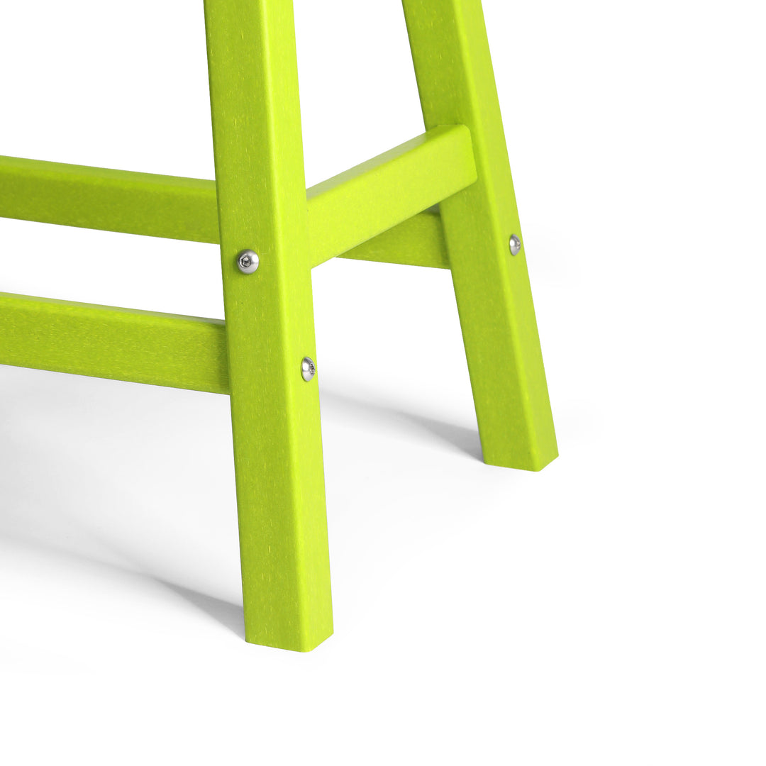 Malibu 24" HDPE Outdoor Patio Counter Height Bar Stools (Set of 2)