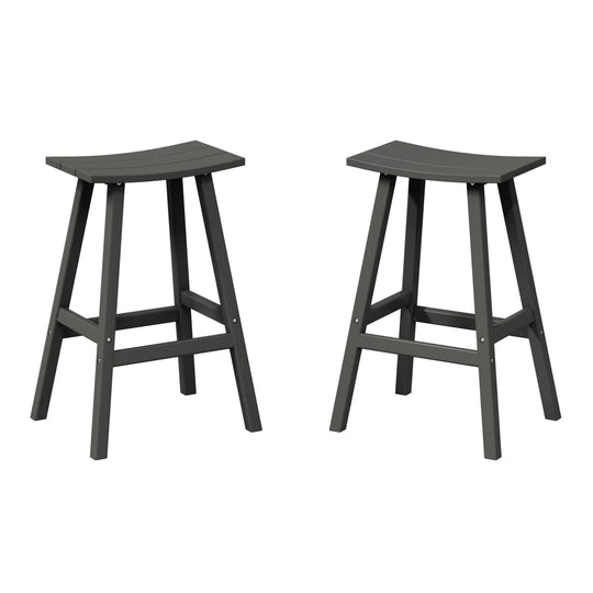 Malibu 2 piece set of 29" height Outdoor / Patio Saddle bar stools