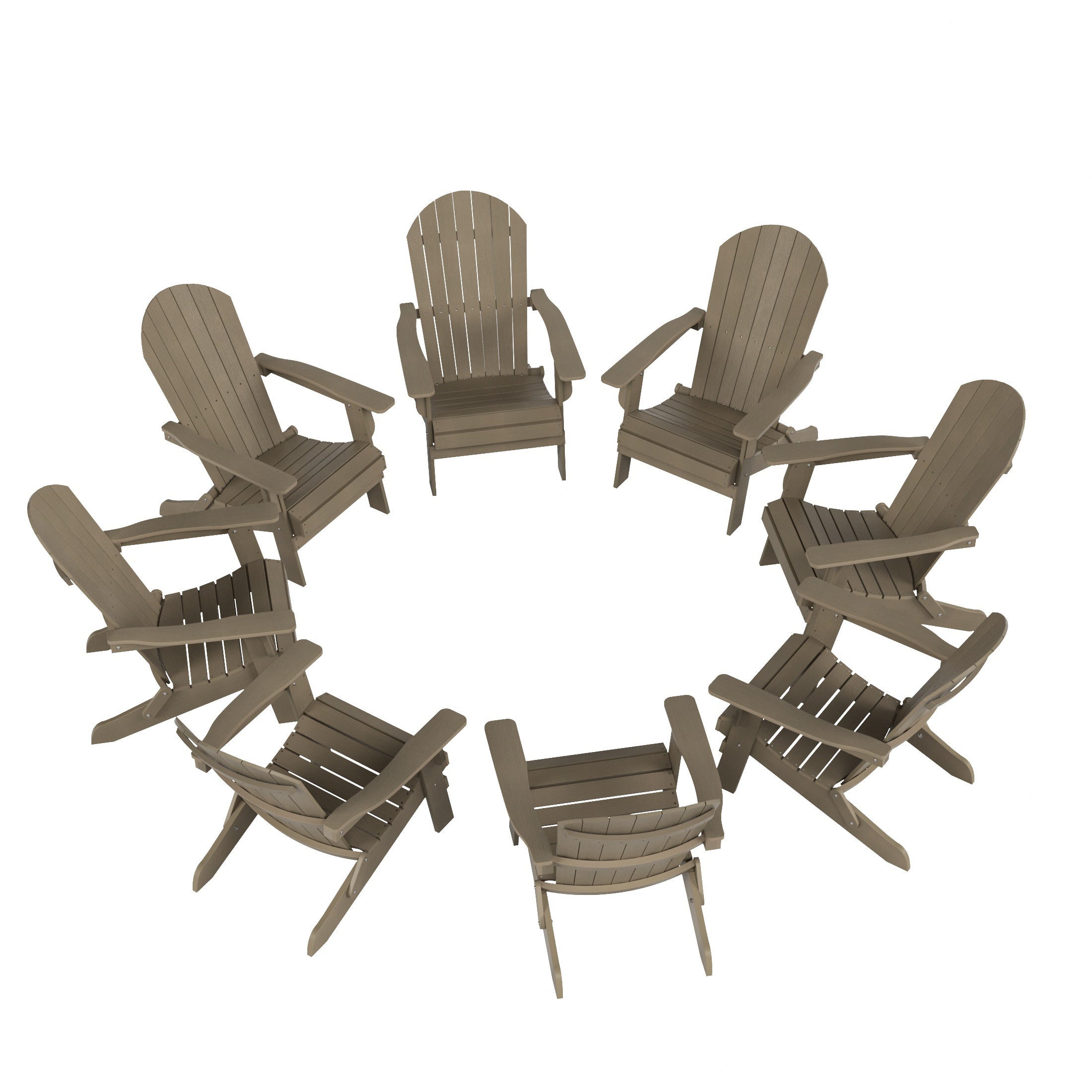 Tuscany Outdoor Folding Adirondack Seashell Chair (Set of 8)