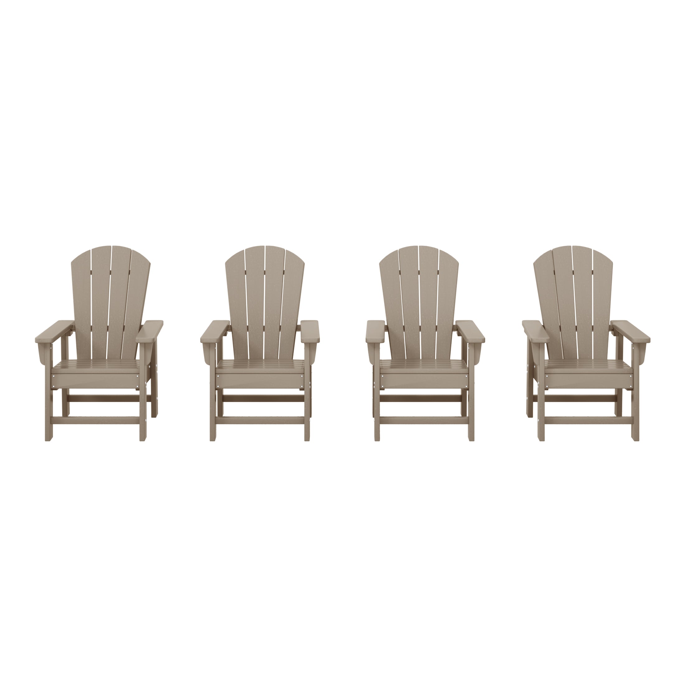 Malibu Kids Outdoor Adirondack Plastic Patio Chair (Set of 4)