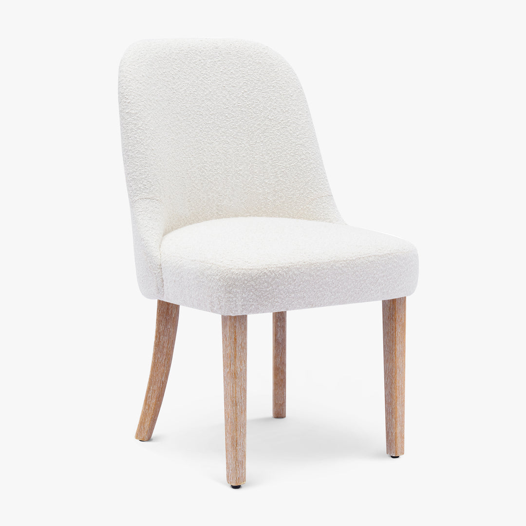 Genevieve Mid-Century Modern Upholstered Boucle Dining Chair