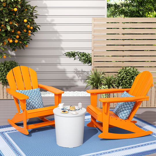 Malibu Westintrends 2 piece set Outdoor / Patio Poly Adirondack rocking chairs ( 2 seater )