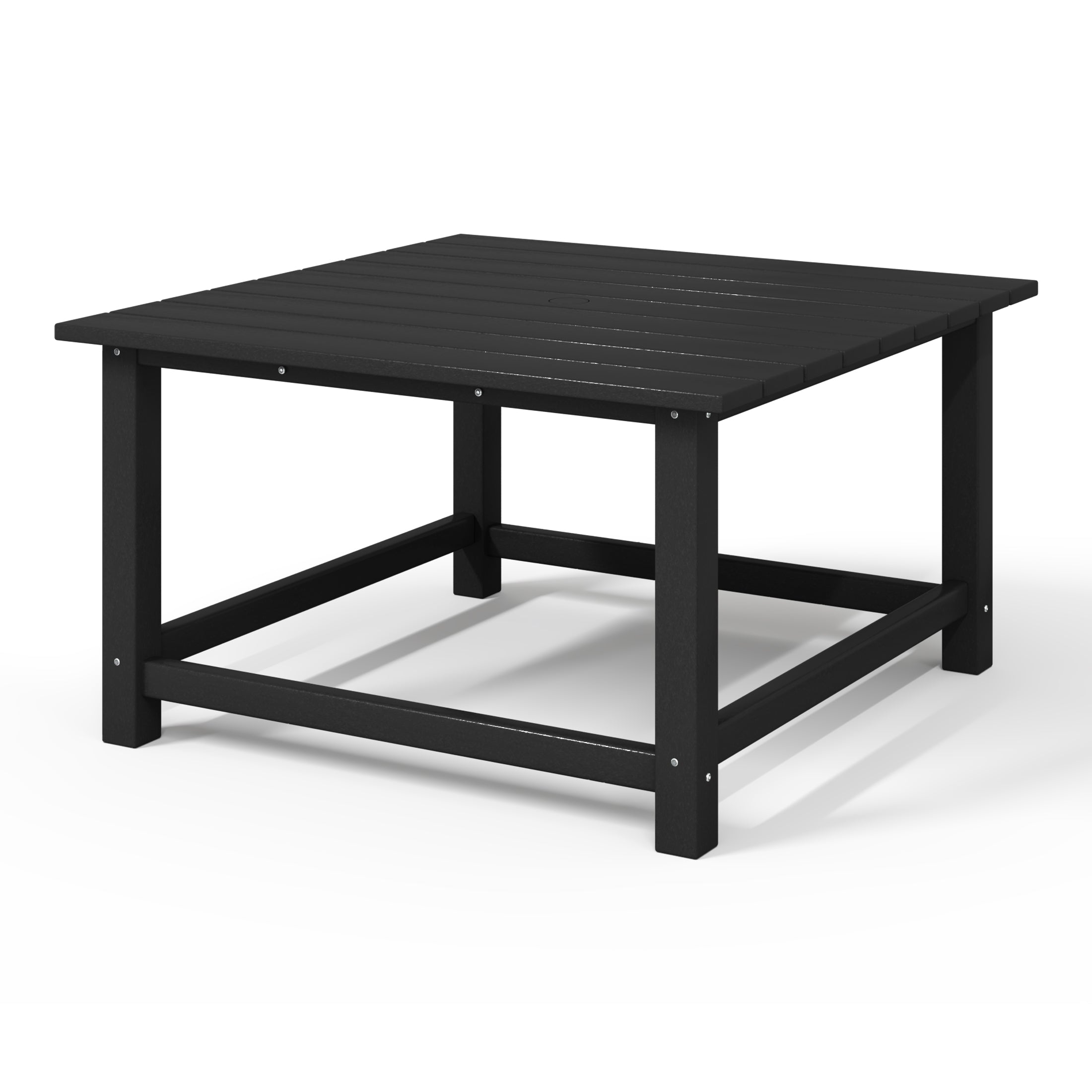 Malibu Low Outdoor HDPE Square Patio Coffee Table