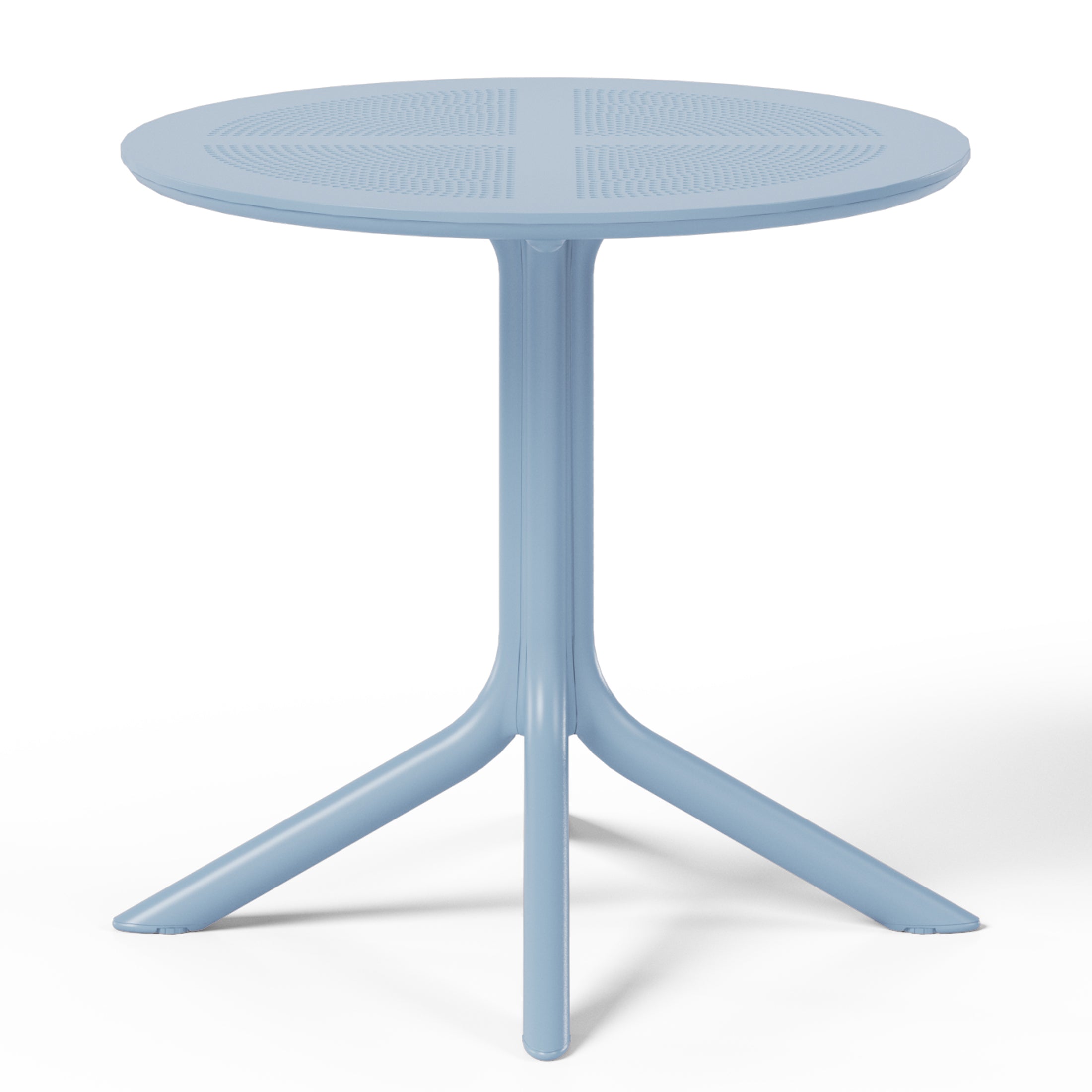 Playa 5-Piece Modern Patio Round Dining Table Set with Stackable Patio Dining Chairs