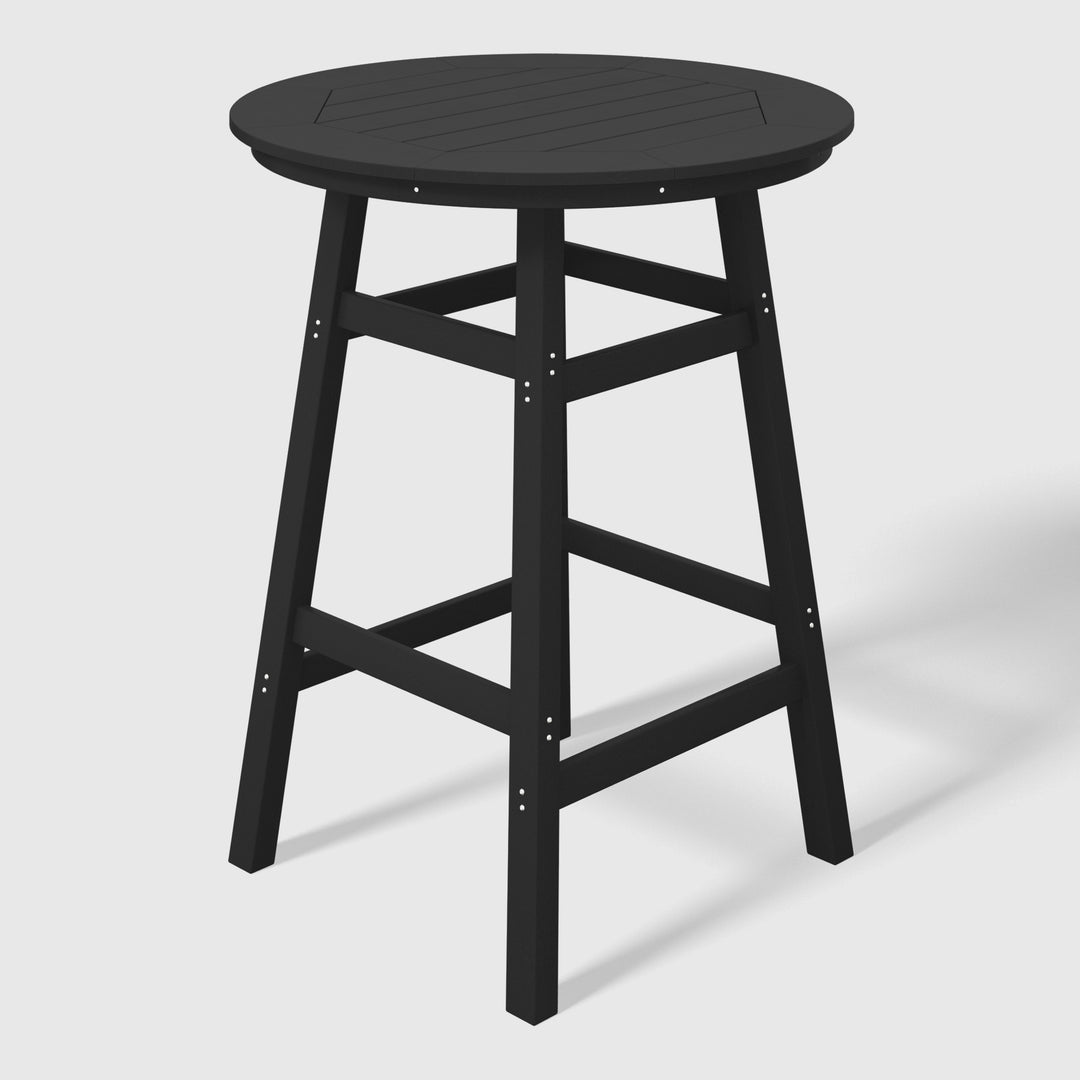 Malibu Outdoor 35" HDPE Round Patio Bar Height Table