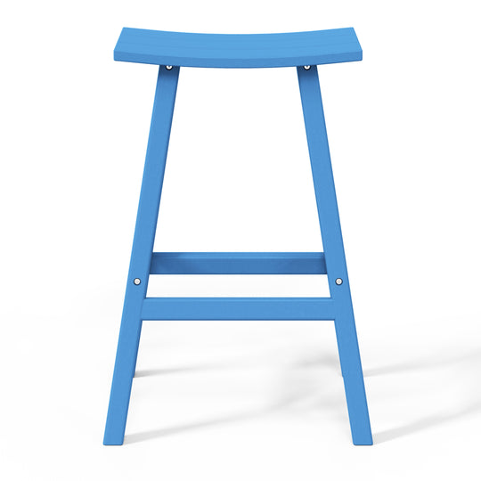 Malibu 29" HDPE Outdoor Patio Bar Height Bar Stools (Set of 2)