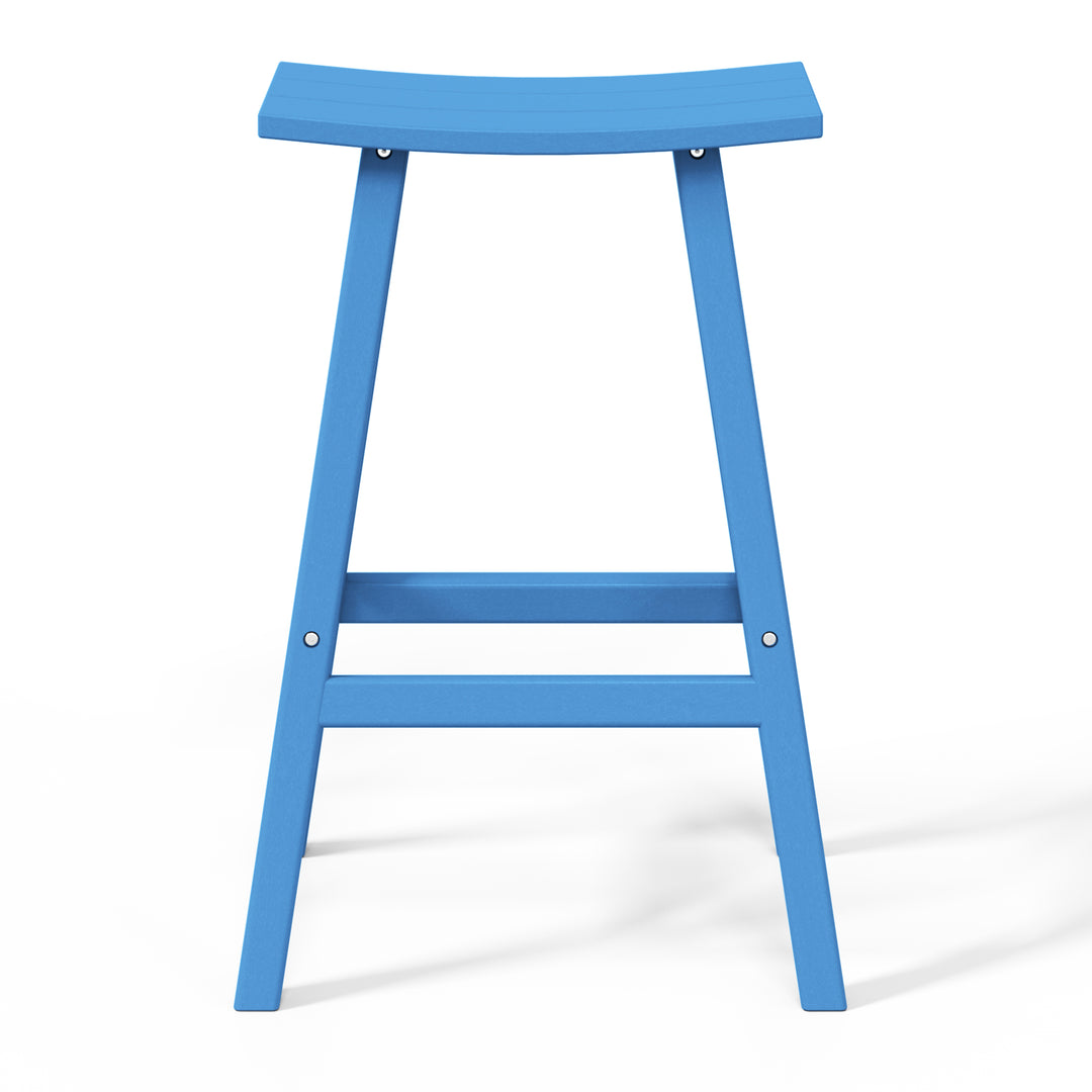 Malibu 29" HDPE Outdoor Patio Bar Height Bar Stools (Set of 3)