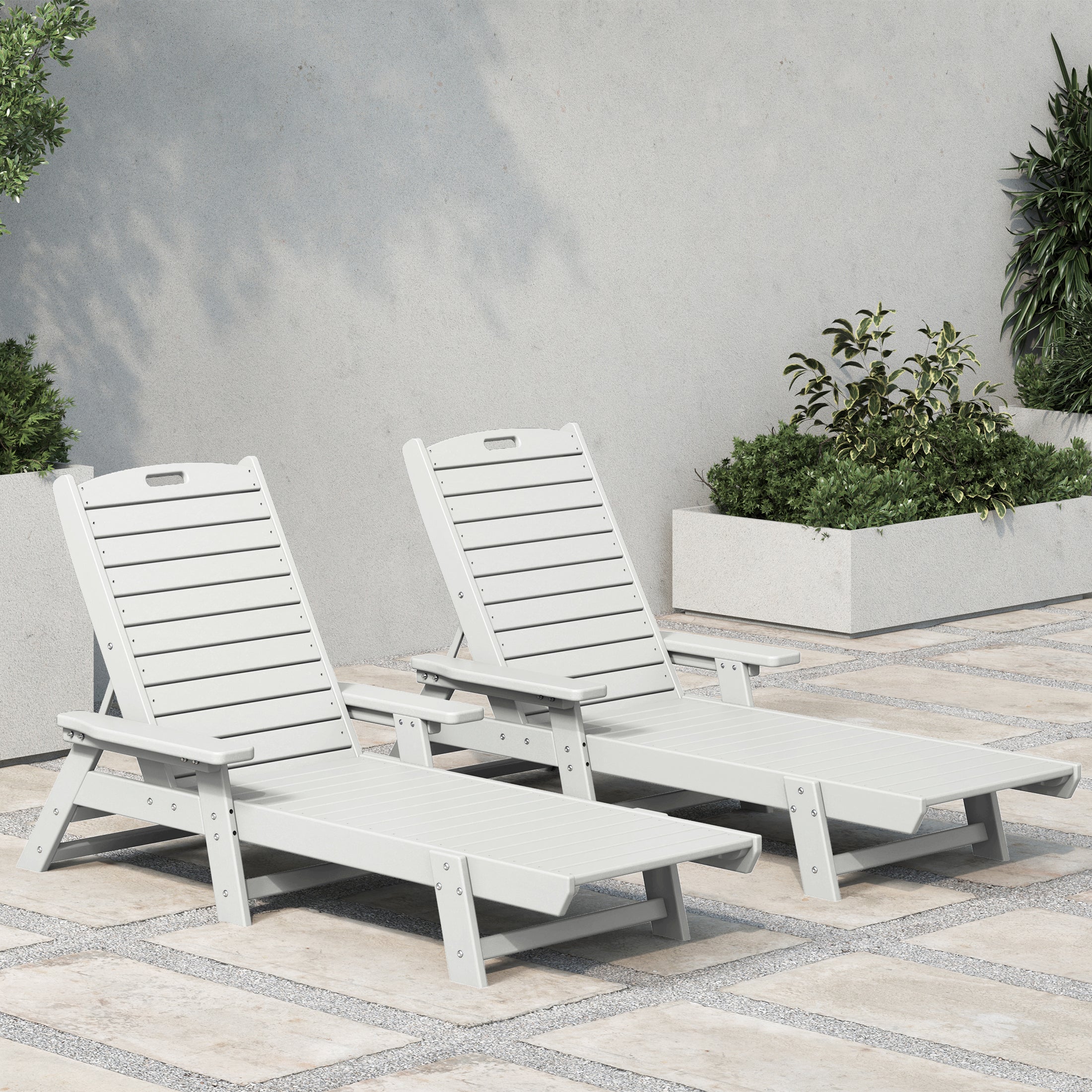 Malibu Poly Reclining Chaise Lounge (Set Of 2)
