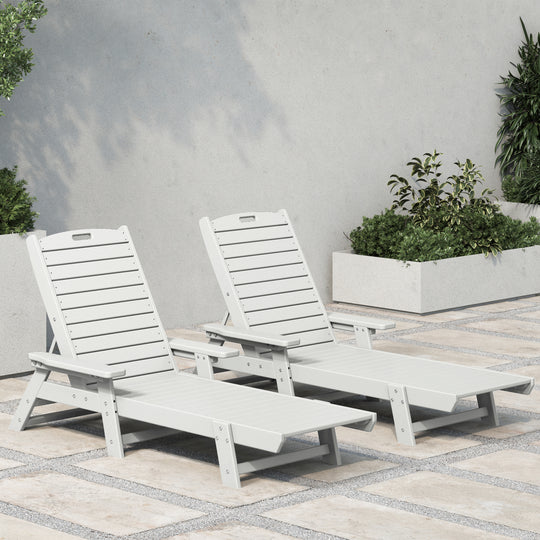 Malibu Poly Reclining Chaise Lounge (Set Of 2)