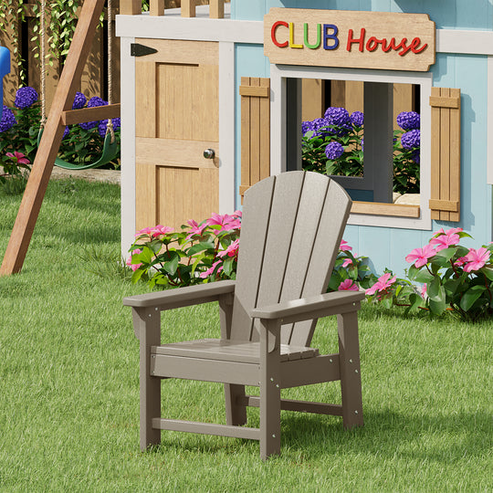 Malibu Kids Outdoor HDPE Adirondack Plastic Patio Chair