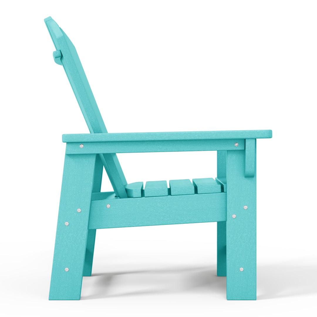 Malibu Kids Outdoor HDPE Adirondack Plastic Patio Chair