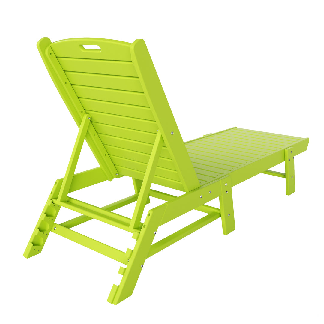 Malibu Adirondack Outdoor Patio Armless Chaise Lounge