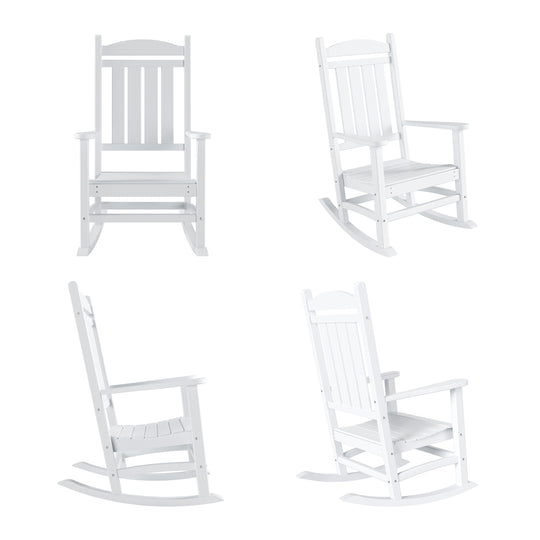Malibu Outdoor Patio Poly Classic Porch Rocking Chair (Set of 4)