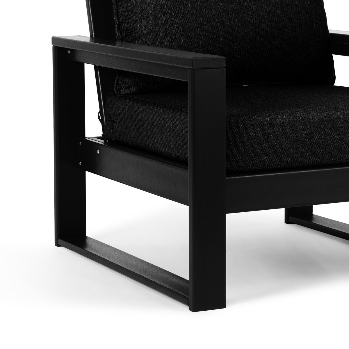 Montara club chair in Black with Black cushions, view 6