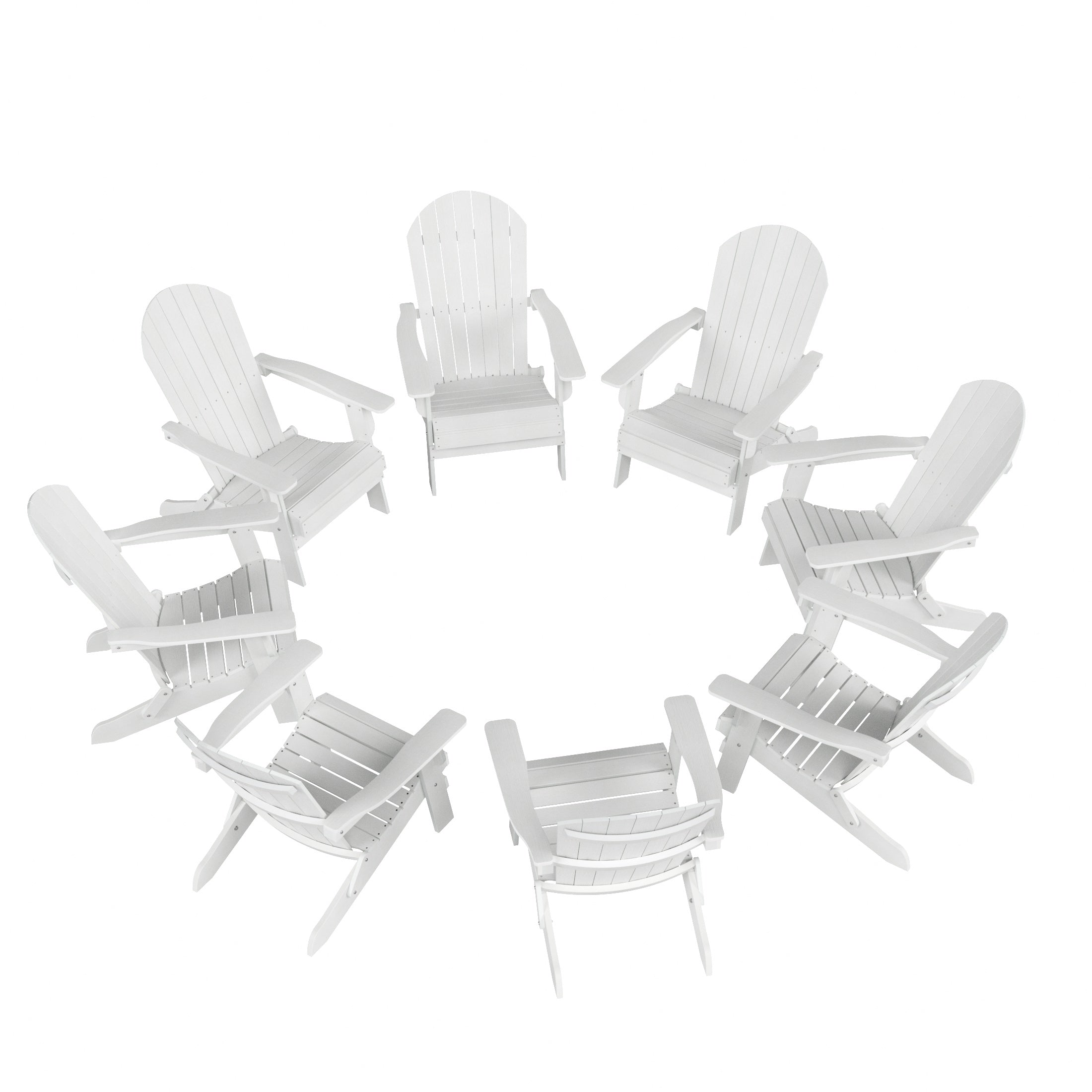 Tuscany Outdoor Folding Adirondack Seashell Chair (Set of 8)