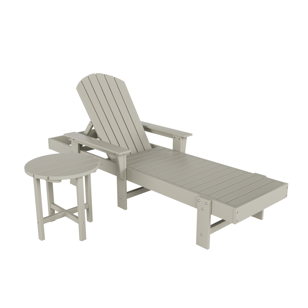 Dylan 2 Piece Adirondack Reclining Chaise Lounge With Arms