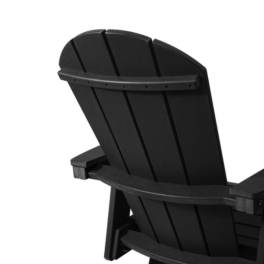 Malibu Outdoor HDPE  Tall Adirondack Counter Height Bar Chair With Cup Holder