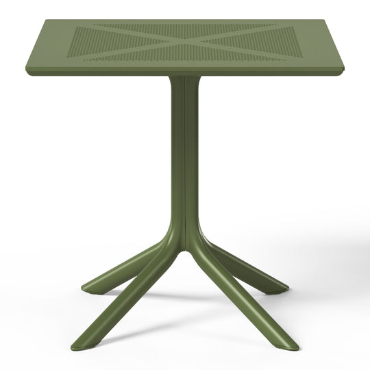 Playa Modern 5-Piece Resin Patio Dining Table Set with Stackable Patio Dining Chairs