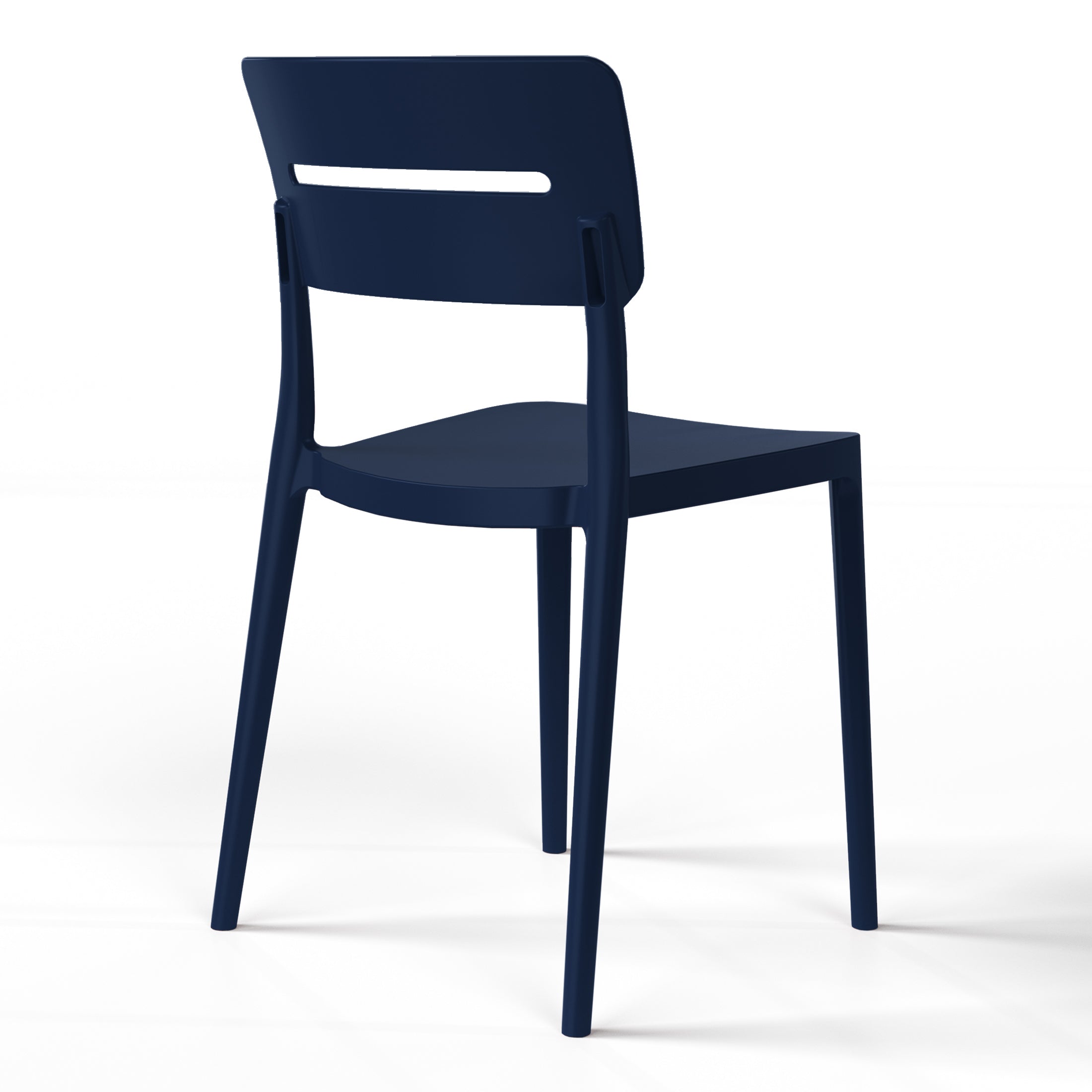 Playa Outdoor Modern Stackable Plastic Patio Dining Chairs (Set of 4)