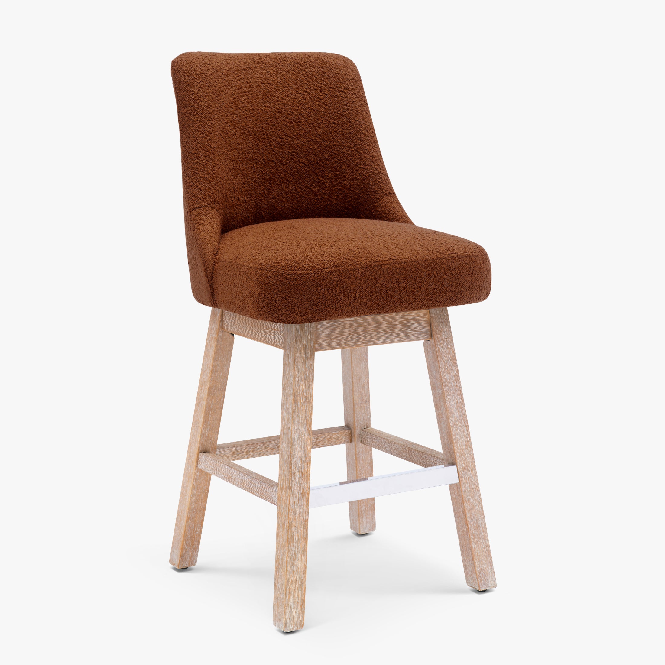 Genevieve 26" Upholstered Swivel Counter Height Bar Stools (Set of 2)