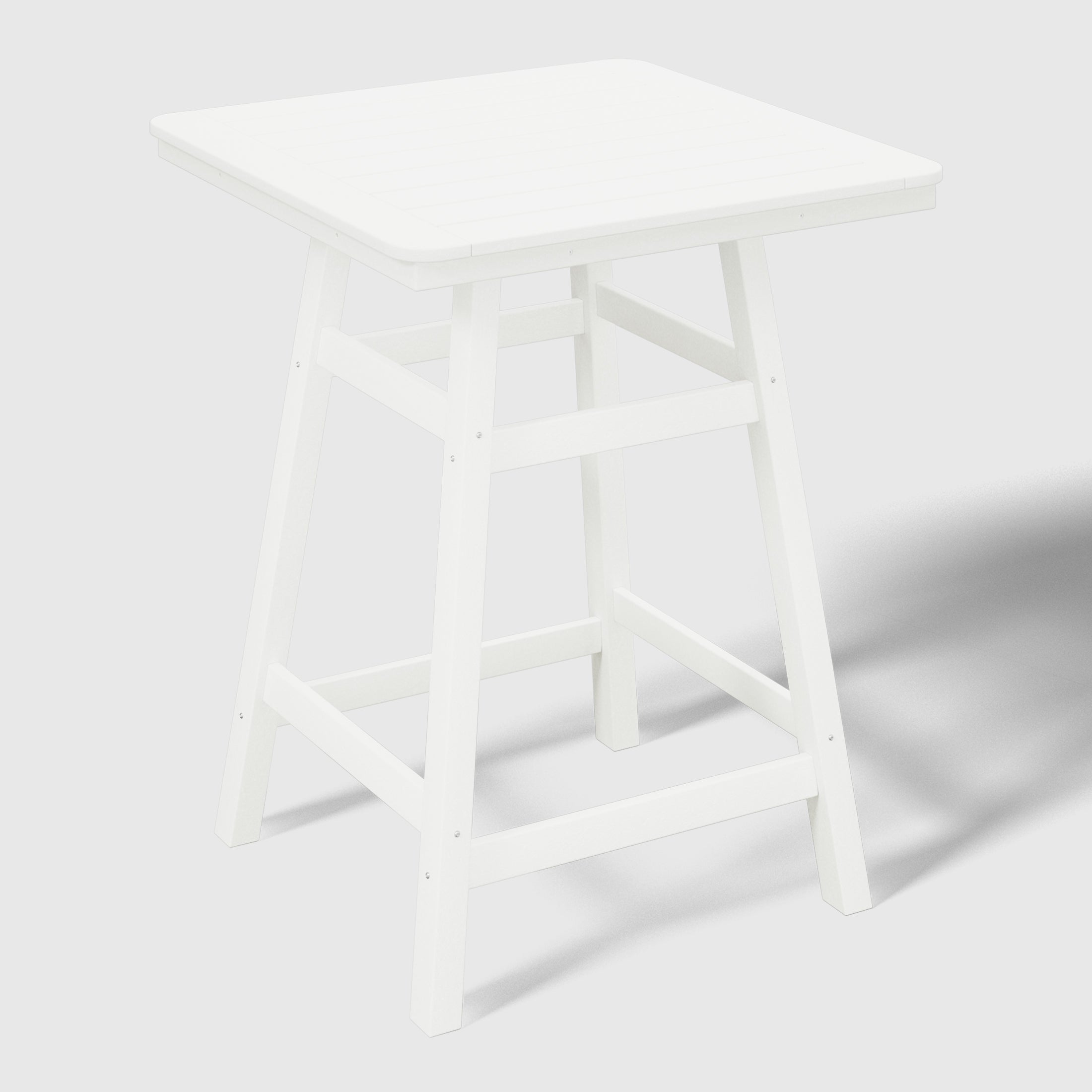Malibu 5-Piece HDPE Outdoor Patio Dining Bar Bistro Table Set with Counter High Bar Stool