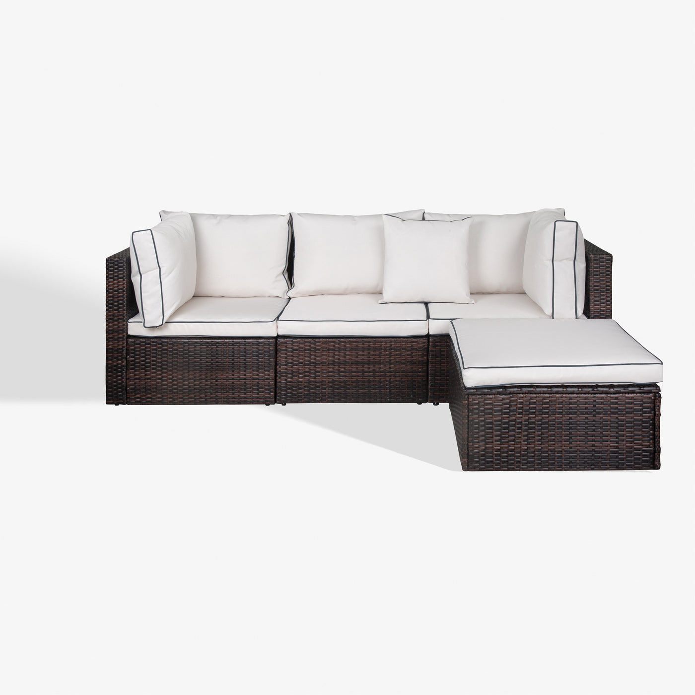 Santorini 4-Piece Outdoor Patio Sofa Sectional Set