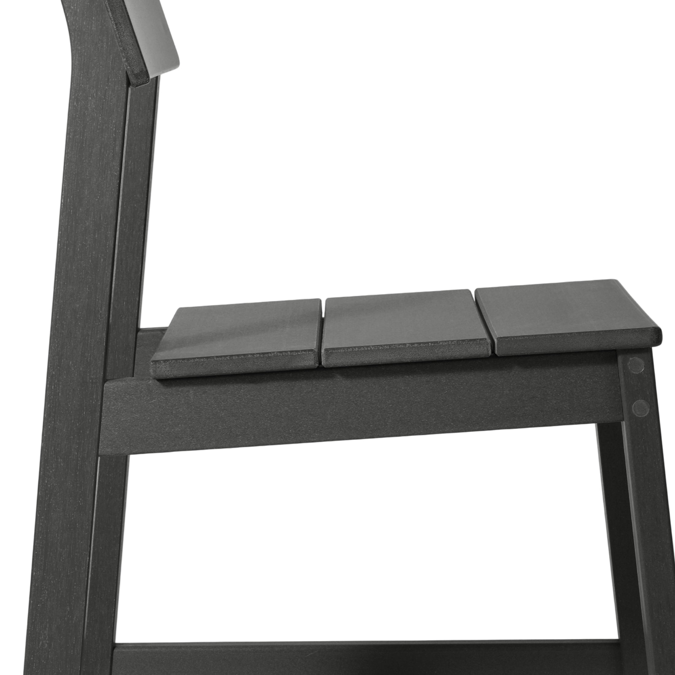Paloma Modern HDPE Outdoor Armless Patio Dining Chairs (Set of 2)