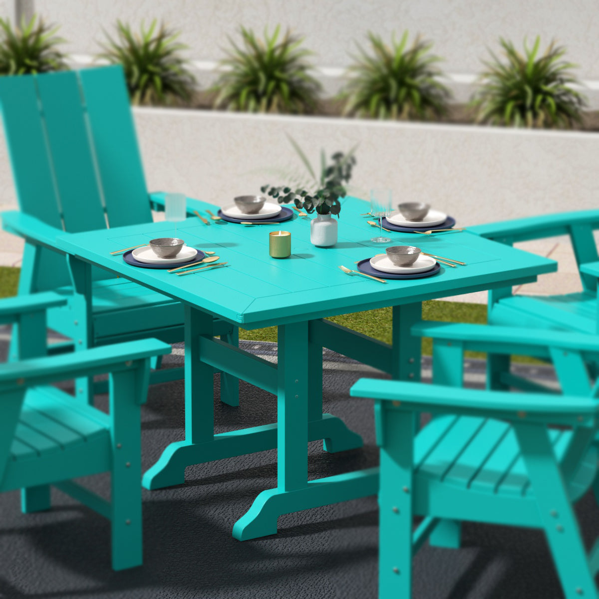 Malibu 43" Outdoor Patio Square Dining Table