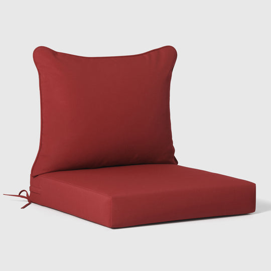 Avalon Outdoor Modern HDPE Patio Club Chairs with Deep Seat Cushions (Set of 2)