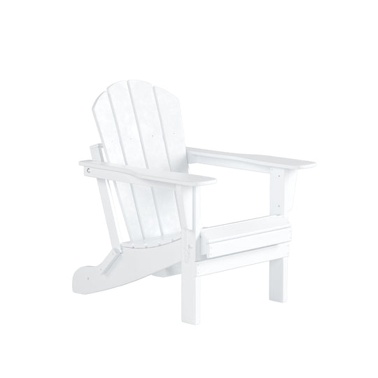 Malibu Modern Folding Poly Adirondack Chair With Square Fire Pit Table Set