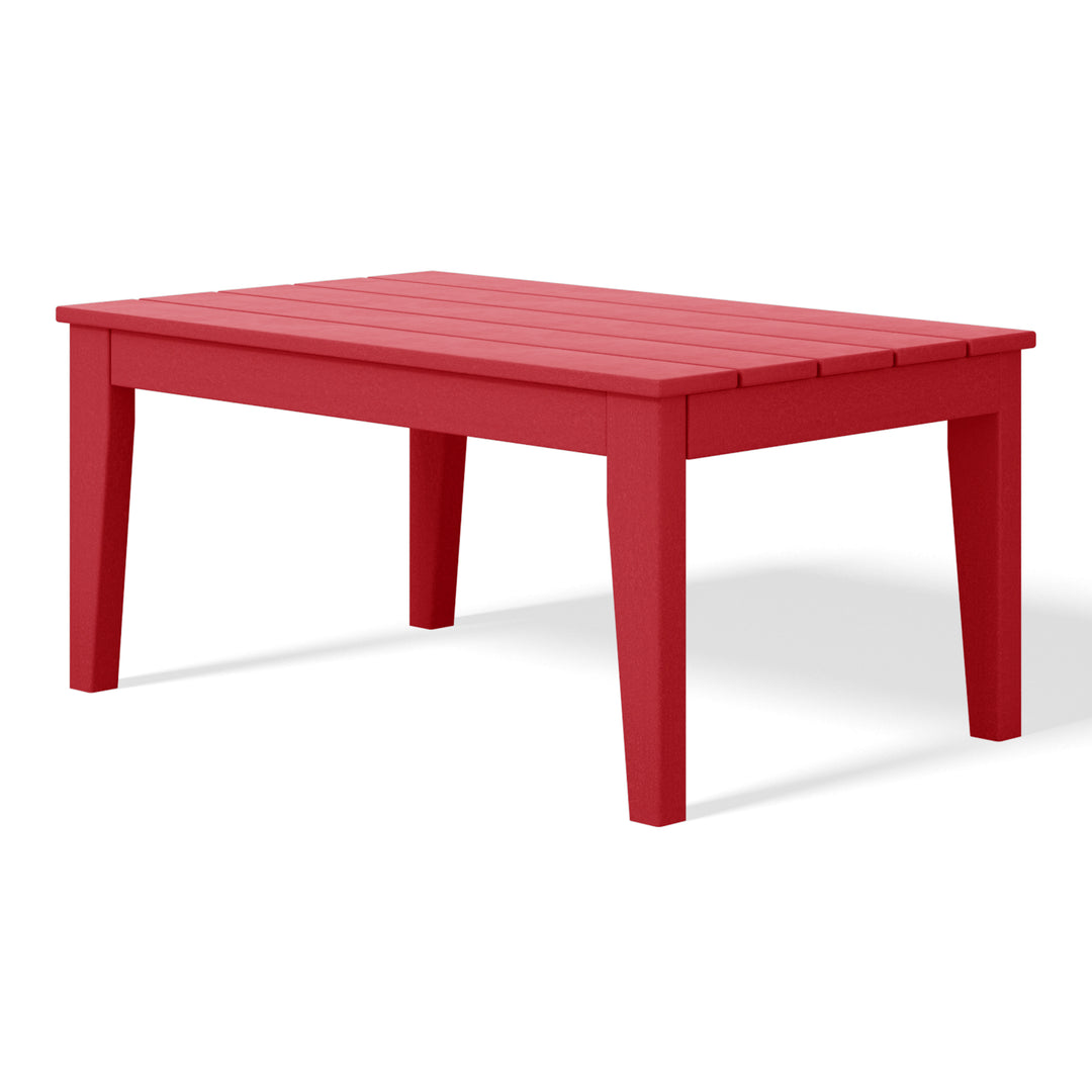 Malibu Low Outdoor HDPE Patio Rectangle Coffee Table