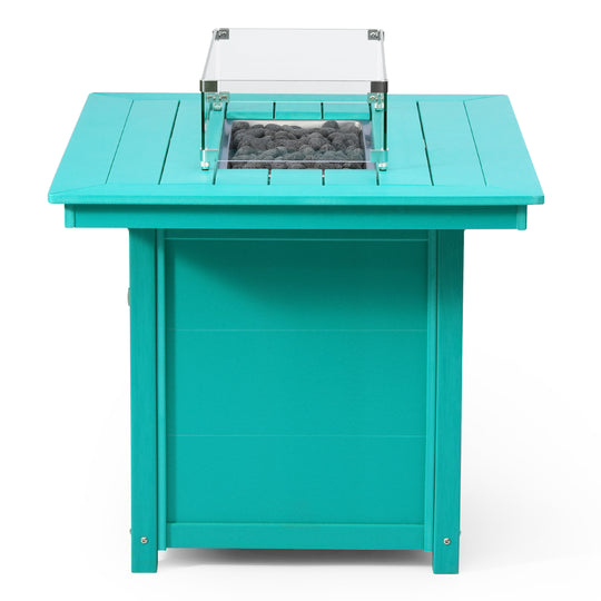 Helios 46" Modern Outdoor Patio Gas Propane Rectangular Fire Pit Table