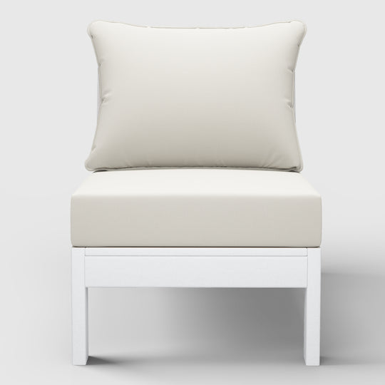 Avalon Outdoor HDPE Deep Seating Modular Armless Patio Chair with Patio Cushions