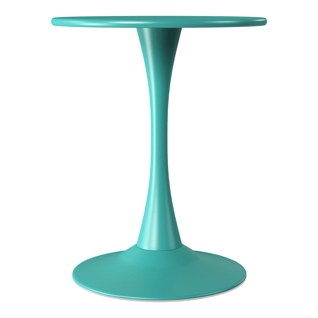 Playa 23.5" Round Outdoor Indoor Metal Cocktail Dining Table