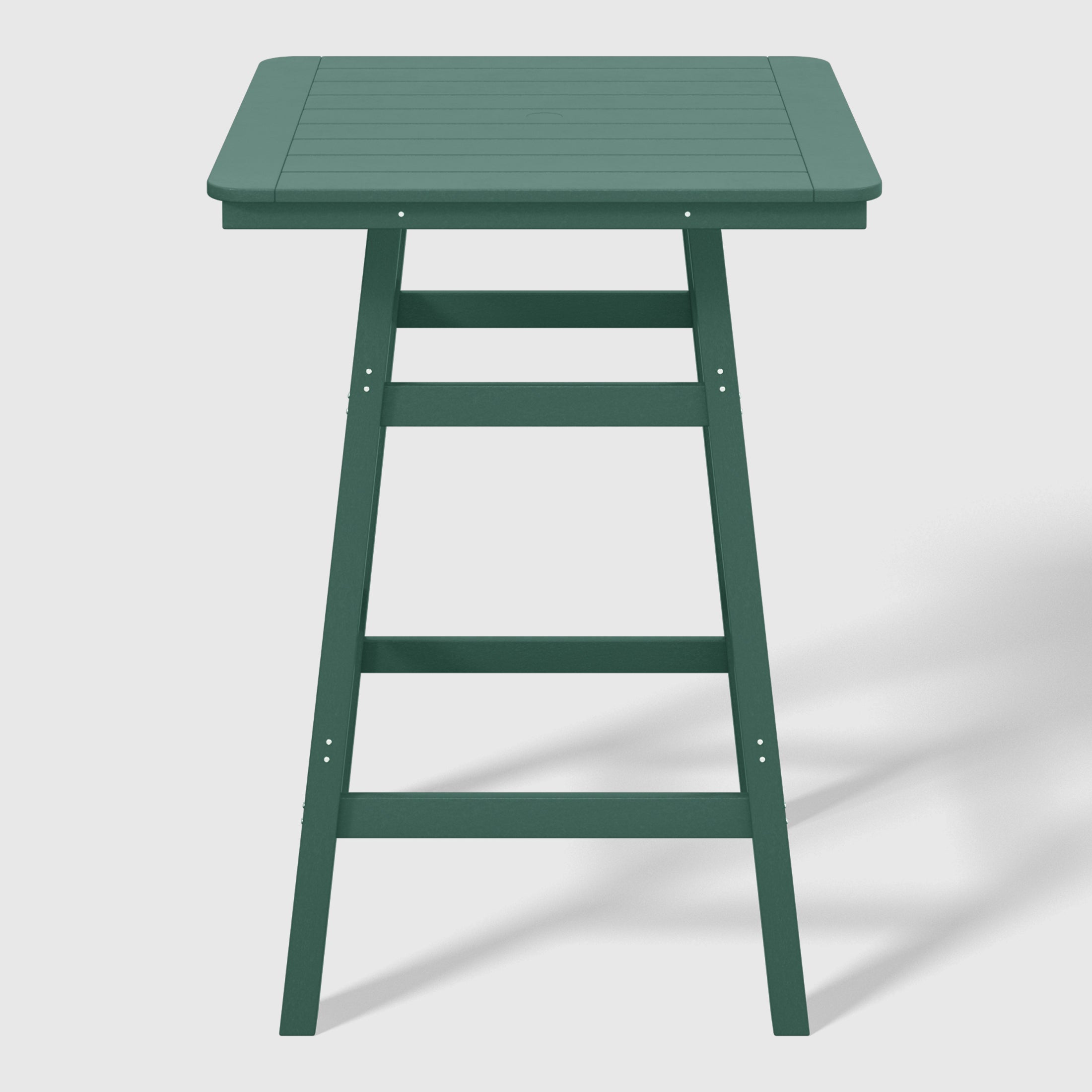 Malibu 30" Square Outdoor Patio Bistro Bar Table With Umbrella Hole