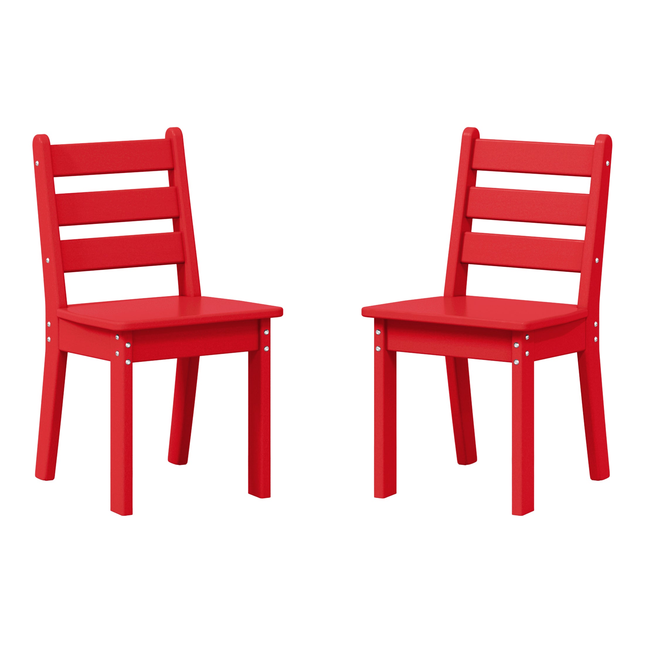 Treehouse Outdoor HDPE Kids Plastic Toddler Dining Chair (Set of Two)