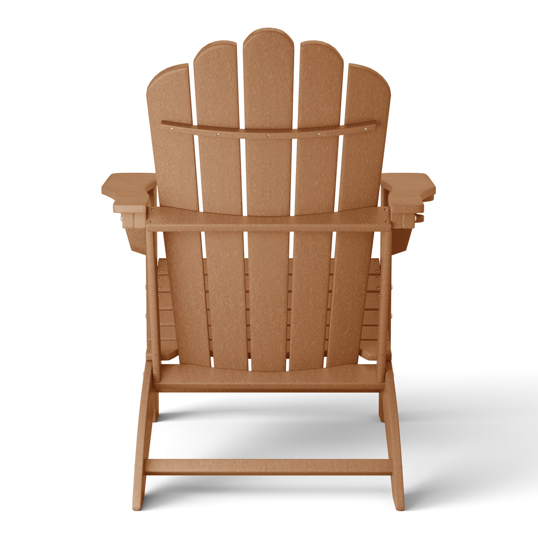 Highland Outdoor Patio HDPE Adirondack Chair With Cup Holder and Table Set
