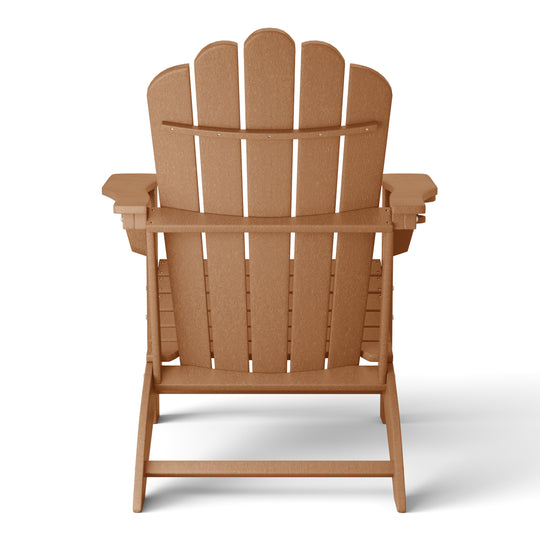 Highland Outdoor Patio HDPE Adirondack Chair With Cup Holder and Table Set