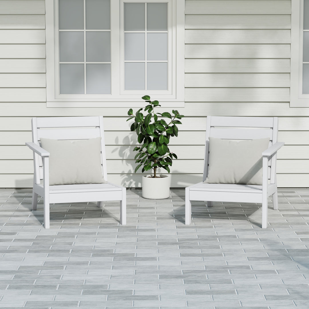 Avalon Outdoor Patio HDPE Deep Seating Sectional Loveseat