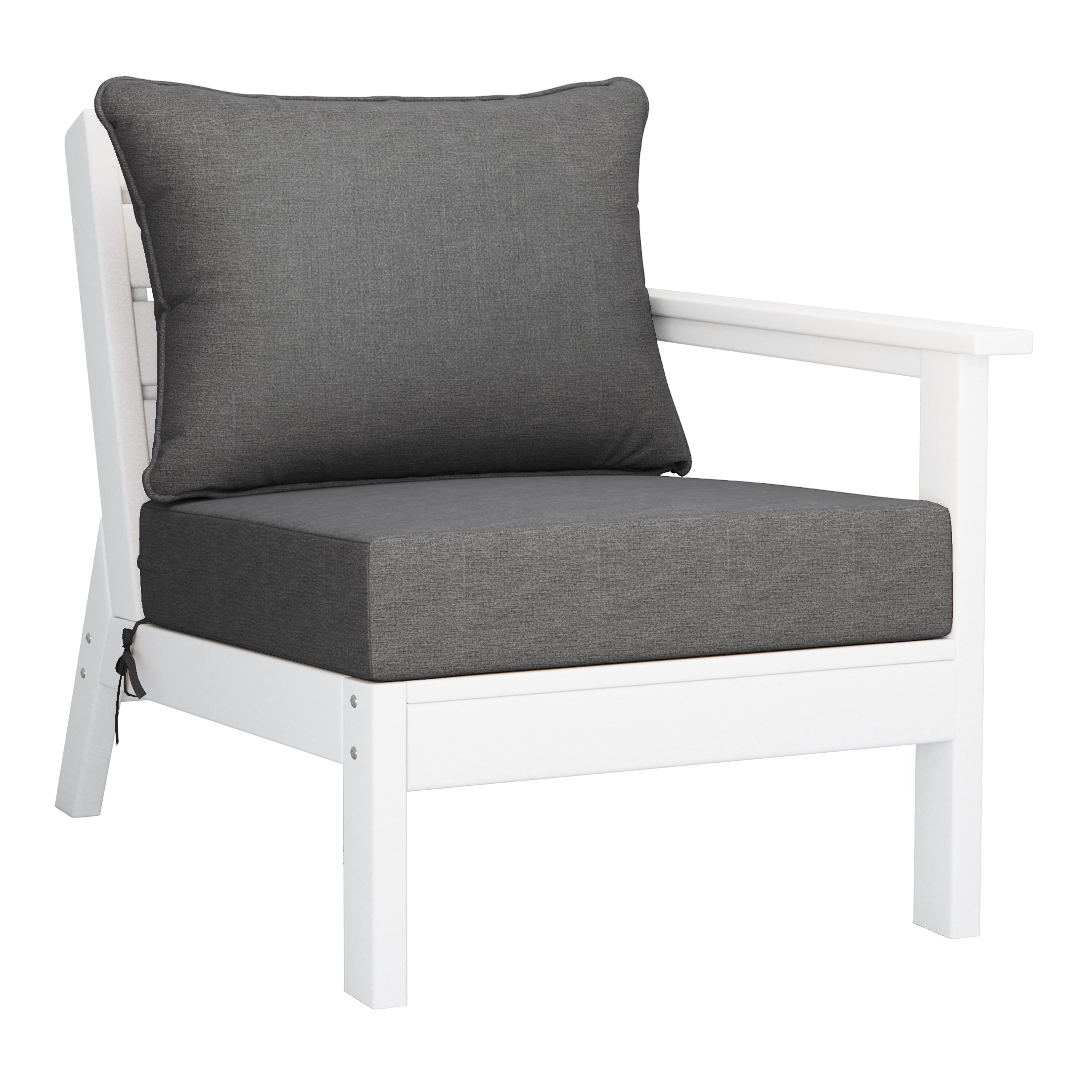 Avalon Outdoor 6-Piece Modular Sectional Patio Furniture Sofa Set in White Frame