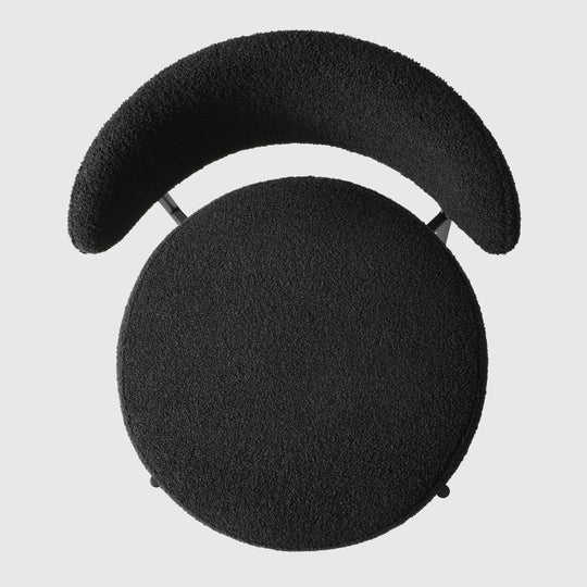 Alexandria Mid-Century Modern Upholstered Sherpa Round Dining Chairs (Set of 6)