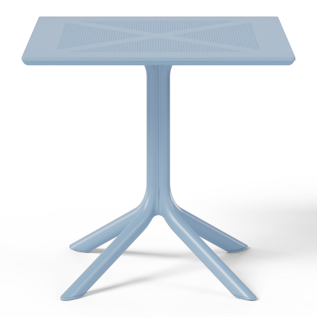 Playa Modern 5-Piece Resin Patio Dining Table Set with Stackable Patio Dining Chairs