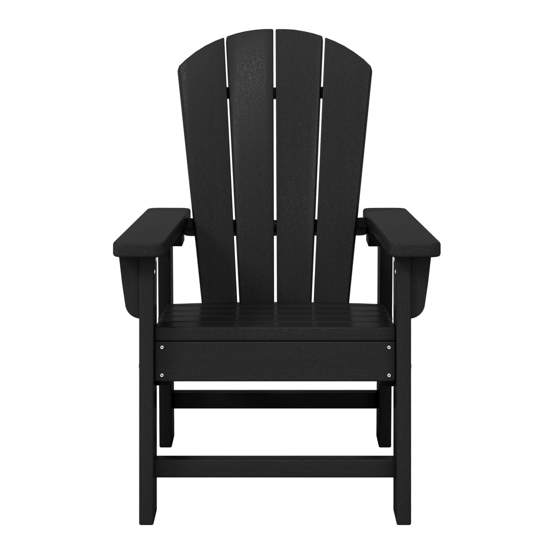 Malibu Kids Outdoor HDPE Adirondack Plastic Patio Chair